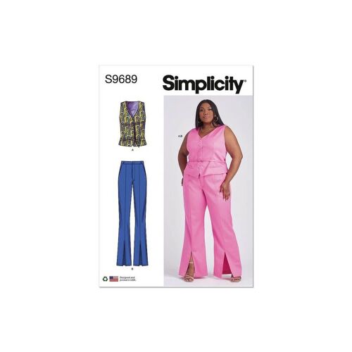Patron Simplicity 9689 - Veste Et Pantalon Du 36 Au 52 (Fr) Rouge (65)