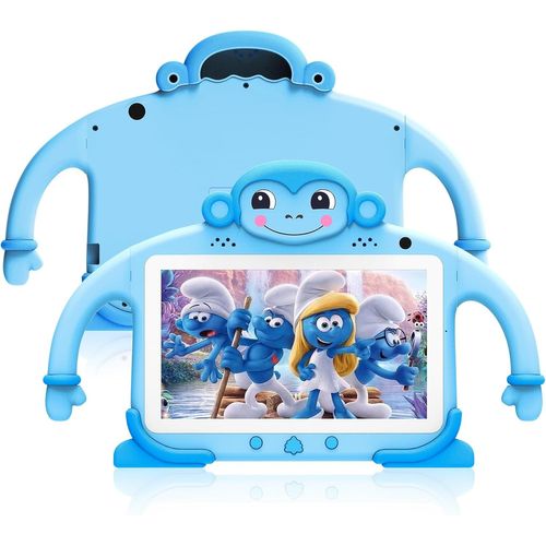 KALWS-Tablette Pour Enfants 7 Pouces Android Tablet Pc Tactile Tablette Enfant Avec Wifi Double Caméra Écran Ips Hd Bluetooth,Logiciel Enfant Pré-Installé Quad Core 32Go Rom Kids Tablet Educative (Bl