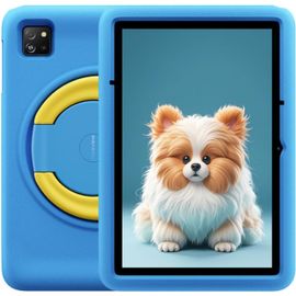 CHECARZHN--NO1-Tab A6 Kids, 12Go+128Go (1To Externe), Tablette Android 14 Pour Enfants, Contrôle Parental, 10,1"" Hd+ Ips, Batterie 5100Mah, Caméra 5Mp+8Mp, Wifi 6 Bluetooth, Haut-Parleurs Dual Box Bleu
