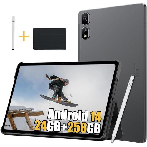 ChenQuanSarl-Tab 16 Pro 11 Pouces Gaming Tablette 2025, Android 14 Tablette Tactile, 24Go+256Go+Tf 2To, 7700Mah, 2K Fhd+ Widevine L1, 8Mp+16Mp,4G Lte + 5G Wifi Tablette Pc Mode,Stylo Intelligent + Co