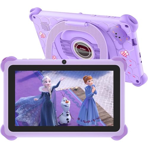 KALWS-Tablette Enfants 7 Pouces Andriod Tablette Pour Enfants Quad Core,2 Go Ram 32 Go Rom 128 Go Extension Contrôle Parental Tablette Éducative Et Divertissante Avec Étui Antichoc Wifi Youtube Googl