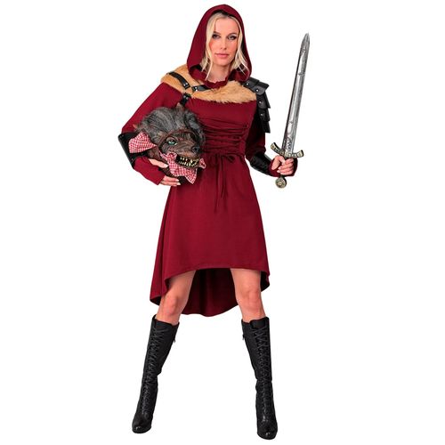 Robe Gothique Médiévale Rouge Femme - Taille: S
