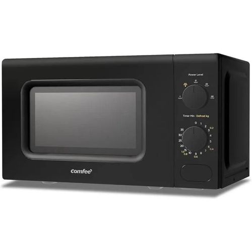 Comfee' CM-M202CC(BK) Four a micro-ondes compact avec la capacite de 20 litres, 700 W avec Commande manuelle, Convenable pour petite
