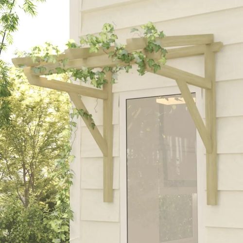 Auvent De Porte 100x100x80 Cm Bois De Pin Massif Imprégné