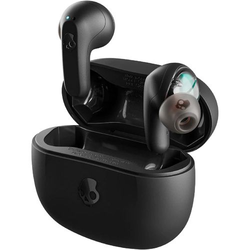 KYAOAYO-Rail Écouteurs Intra-Auriculaires Sans Fil, Autonomie 42 H, Skull-Iq, Compatible Alexa, Microphone, Compatible Iphone + Android + Appareils Bluetooth - Noir
