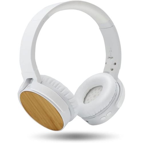 SUBZONAL-metronic Casque Audio sans Fil Bluetooth léger, Ajustable et Pliable Bambou