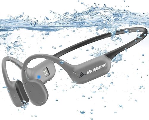 Casque Conduction Osseuse Bluetooth 5.4, Écouteur Natation Sans Fil, Mémoire 32 Go Intégrée, Lecteur Mp3 Étanche Ip68, Ecouteur Waterproof Natation, Ecouteur Piscine Pour Cyclisme, Sport, Natation