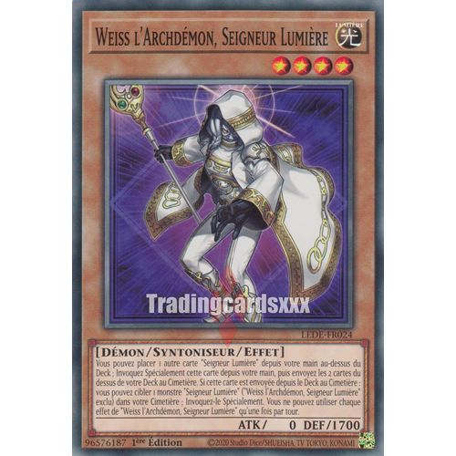 Yu Gi Oh Lede Fr024 Weiss L'archdémon Seigneur Lumière