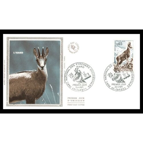 Enveloppe 1er Jour - Soie - L'isard - 1971