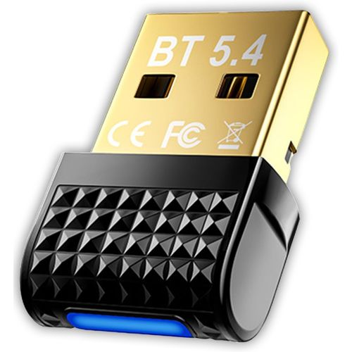 Bluetooth 5.4 Dongle, Usb Bluetooth Adapter, Bluetooth Key For Keyboard Mouse Headset Game Controller Speaker Earbuds Plug Play Windows 11/10/8.1/7