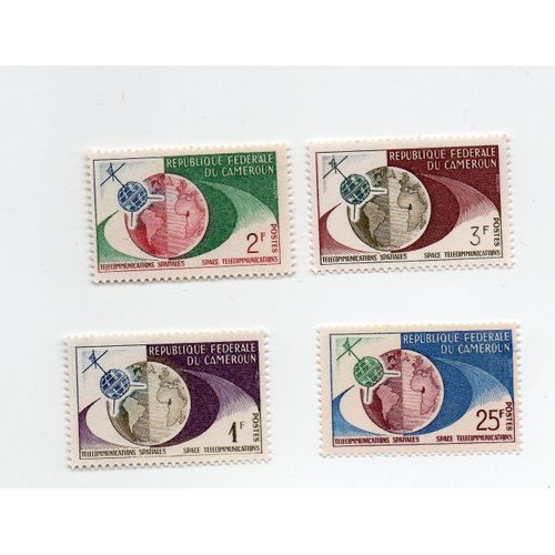 Cameroun- Série De 4 Timbres Neufs- Télécommunications Spatiales