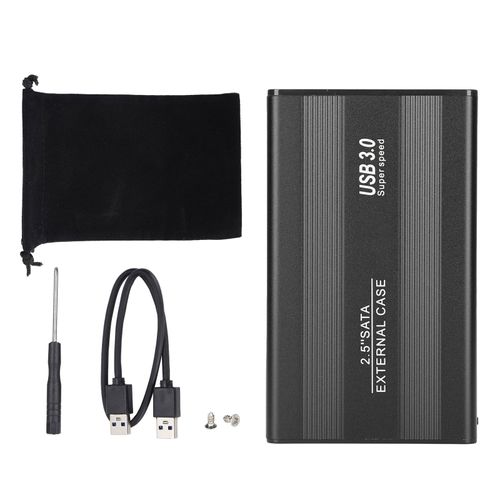 Boitier de disque dur SSD USB 3.0 Plug Play 3 To pour ordinateurs portables/stockage de donnees externe OS X, noir
