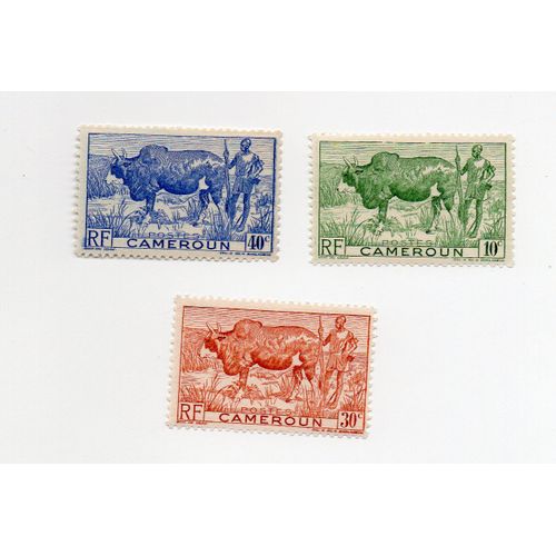 Cameroun- Série De 3 Timbres Neufs- B?ufs À Bosse
