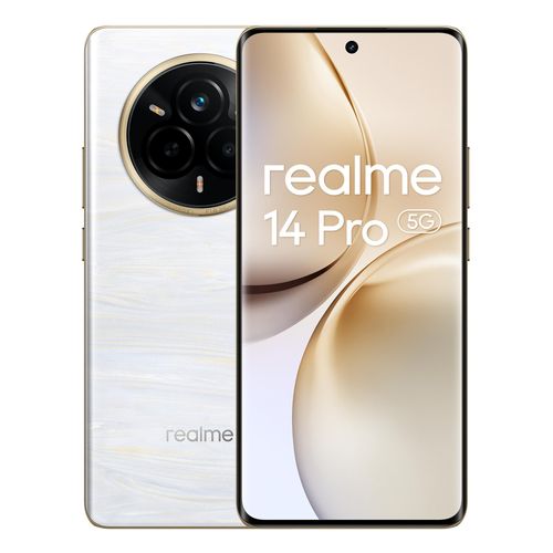 Realme 14Pro+ 5G téléphones portables, Blanc,12Go+256Go