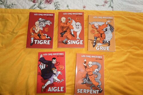 Lot 5 Livres Serie Les Cinq Ancetres 1 À 5, Tigre, Singe, Serpent, Grue, Aigle...