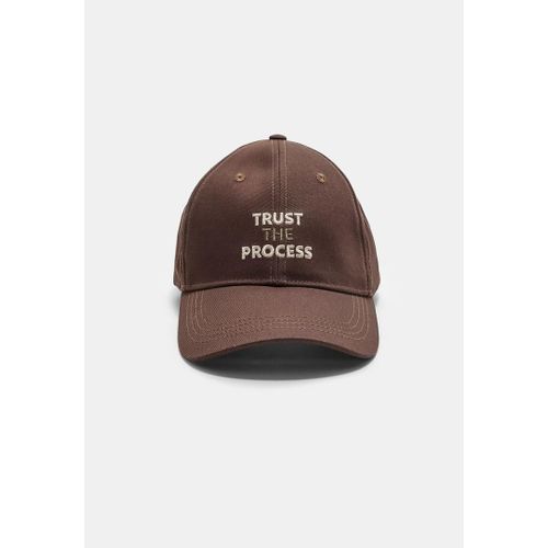 Stradivarius Casquette Brodée Texte Marron Os