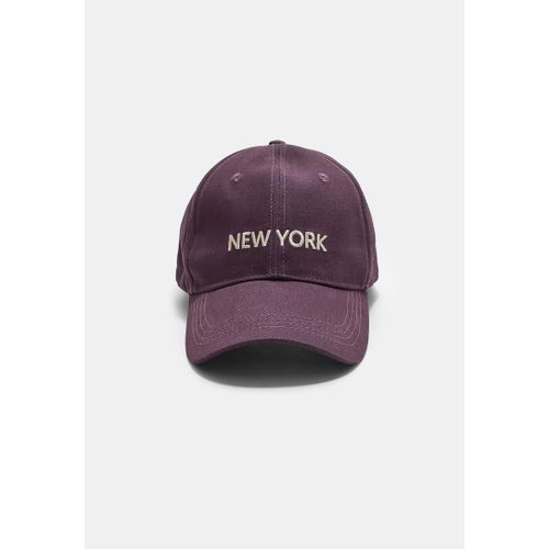 Stradivarius Casquette Brodée New York Prune Os