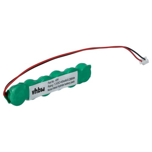 vhbw Pile BIOS remplacement pour 60906, 6/V40H, 6/V30H, Hi-Capacity B-4270 pour pc, ordinateur notebook (40mAh, 7,2V, NiMH)