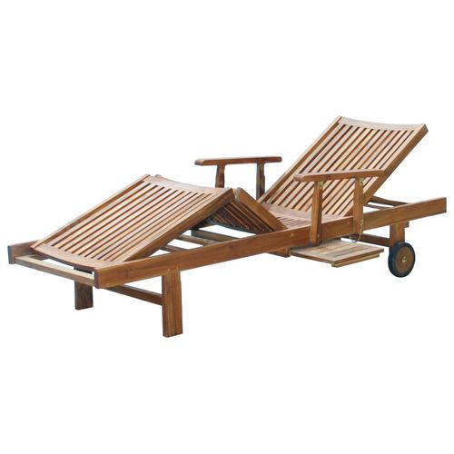 Lot De 2 Bains De Soleil En Teck Brut Uno