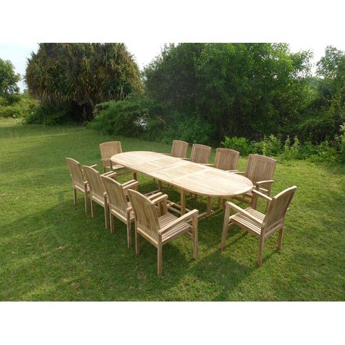 Ensemble De Jardin En Teck Premium Nayan 10 Fauteuils Audia