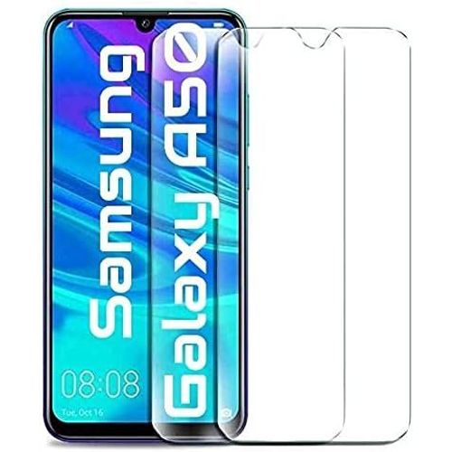 Sjzg-Lot De 2 Films De Protection D'écran En Verre Trempé Pour Samsung Galaxy A50 (Transparent) [Ultra Transparent] [Dureté 9h] [Cristal Transparent]