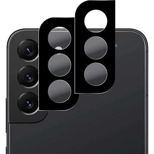 KALANKA-Caméra Arrière Protection pour Samsung Galaxy S22 5G e S22 Plus 5G [2 pièces] Protecteur en Verre Trempé d'Objectif de Caméra Noir
