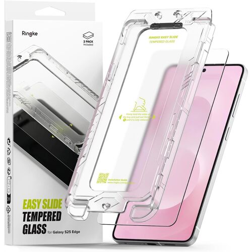 EASY SLIDE TEMPERED GLASS COMPATIBLE AVEC VERRE TREMPÉ SAMSUNG GALAXY S25 EDGE PROTECTEUR D'ÉCRAN QUALITÉ HD TRANSPARENT ANTI-RAYURES 9H DURETÉ APPLICATION FACILE