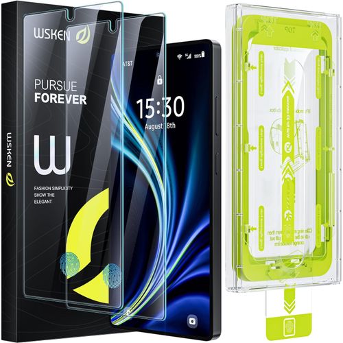 Protection D'Écran Pour Samsung Galaxy S25 Ultra ¿ [Support De Déverrouillage D'Empreintes Digitales] [Retrait Automatique De La Poussière] Film En Verre Trempé Hd Anti-Reflets Sans Bulles