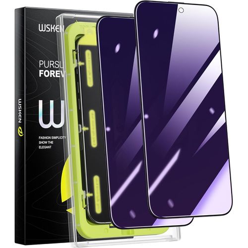 Pps-Protection D'écran Pour Iphone 16/15 ¿ [Anti-Lumière Bleue] [28°] [Retrait Automatique De La Poussière] Film En Verre Trempé 9h, Anti-Traces De Doigts, Anti-Rayures, Sans Bulles, Compatible Avec