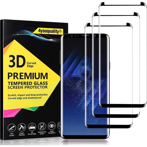 [Lot De 3 Protection D'écran Pour Samsung Galaxy S8,Film En Verre Trempé [Garantie À Vie] [Couverture Complète] [Résistant Aux Rayures] Protecteur D'écran Pour Samsung Galaxy S8