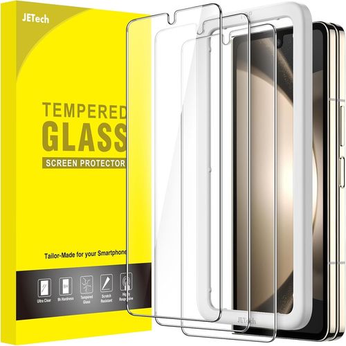 LORANKA-Protection D'écran pour Samsung Galaxy Z Fold 5, Film en Verre Trempé avec Outil d'Installation Facile, Compatible Coque, Transparent HD, Lot de 3