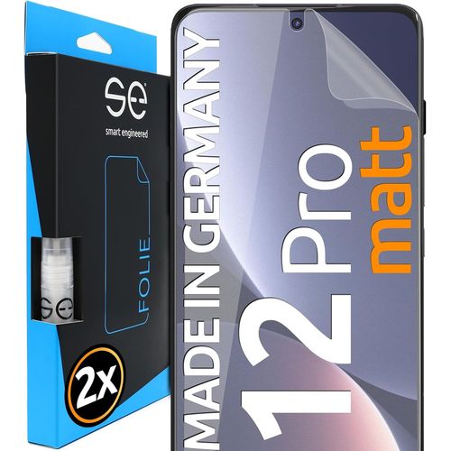 Ckl-2x Se® Film De Protection 3d Antireflet Pour Xiaomi 12 Pro,Auto-Réparateur,Compatible Empreinte & Faceid,Installation Sans Bulles,Résistant Aux Chocs Et Rayures,Fabriqué En Allemagne