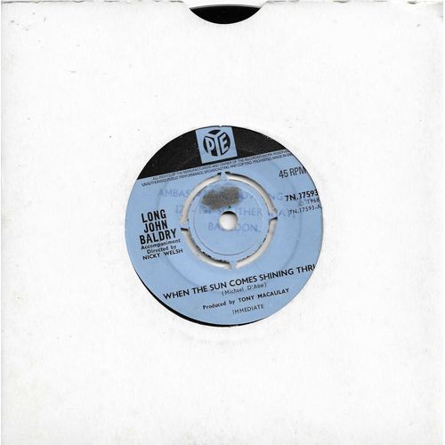 Long John Baldry : When The Sun Comes Shining Thru' (Michael D'Abo) / Wise To The Ways Of The World (Tony Macaulay, John Masleod)