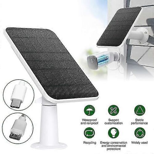 Panneaux solaires 4W pour Eufy Eufycam 2/2 Pro / 2C / 2C Pro / E Support mural avec une puissance de 9,8 pieds blanc 1pc
