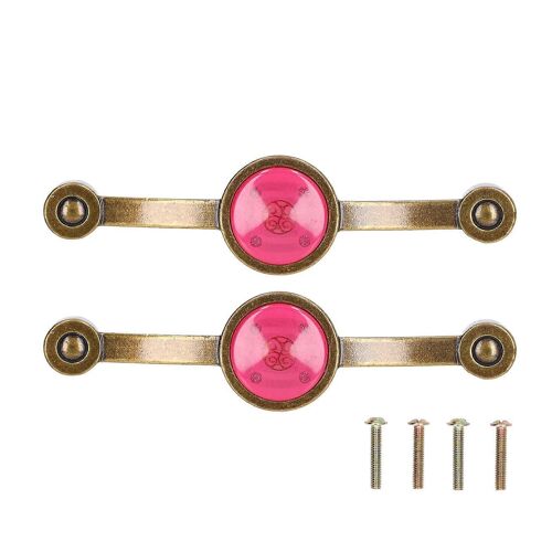 2 pcs alliage de zinc antique cuivre poignée européenne moderne pastorale couleur acrylique pour armoire tiroir roserose