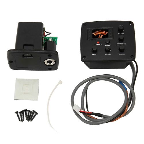 Micros De Guitare Acoustique Égaliseur Professionnel 3 Bandes Accordeur Lcd Micro De Guitare Portable Pour La Maison