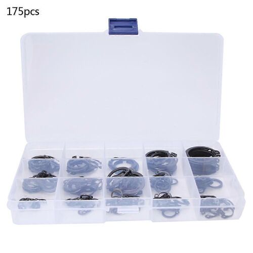 175pcs C Clip 65mn Ressort Acier Anneau De Retenue Externe Interne Anneau Assortiment Set6-25