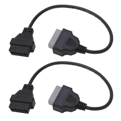 1 Paire De Câble De Diagnostic Obd2 14 Broches À 16 Broches Connecteur Adaptateur De Diagnostic Portable Léger Noir Pour Voiture
