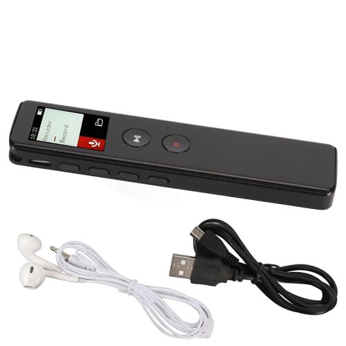 Enregistreur vocal numérique avec haut-parleur Bluetooth 5.0 Réduction intelligente du bruit Dispositif d'enregistrement à commande vocale Lecteur MP3 8GB