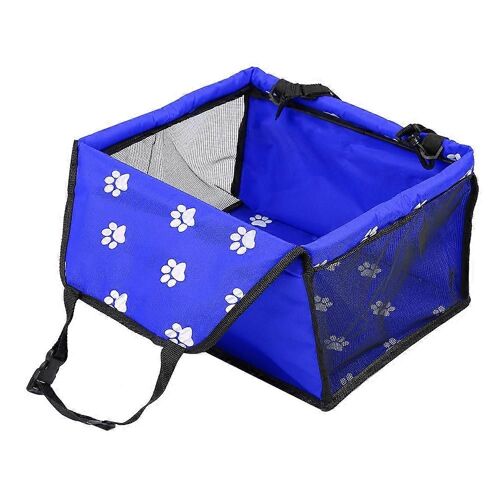 Voiture Pliable Chien Housse Tissu Oxford Transporteur Pour Animaux Panier En Filet Bleu