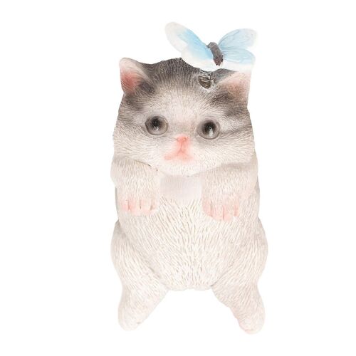 Cintre de chat Pot Statue Mignon Animal Jardinier Ornements Suspendus Résine Pot de Fleur Hugger pour Jardin Cour Balcon BS38017