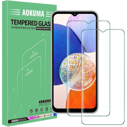Verre Trempé Samsung Galaxy A14 5g/4g, [Lot De 2] Protection Écran Pour Samsung Galaxy A14 [0.26mm] [Extrêmement Résistant Aux Rayures] [Haute Définition] [Facile À Installer]