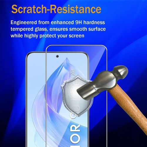 3 Pièces Verre Trempé Pour Honor 90 Lite Avec 3 Pièces Caméra Arrière Protecteur.Hd Transparent. Dureté 9h-Sans Bulles D'air-Anti Rayures Film Protection Écran