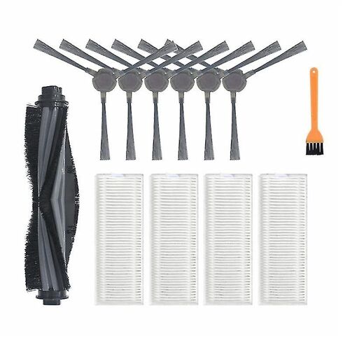 Lot de 12 filtres HEPA lavables pour brosse latérale principale pour aspirateur robot Ecovacs Deebot N9