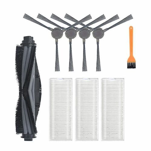 Lot de 9 filtres HEPA lavables pour brosse latérale principale pour aspirateur robot Ecovacs Deebot N9