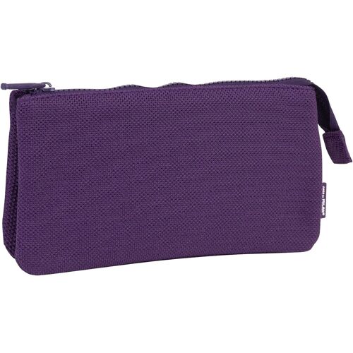 Kal-Portatodo 3 Compartimentos Knit Deep Purple Trousses, 22 Cm, Violet (Morado)