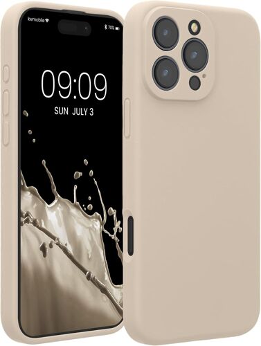 LORANKA-Housse Compatible avec Apple iPhone 16 Pro Max Coque - Housse de téléphone Protection Souple en TPU Silicone - crème