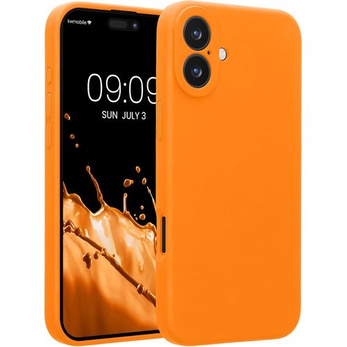 Kalanka-Housse Compatible Avec Apple Iphone 16 Plus Coque - Housse De Téléphone Protection Souple En Tpu Silicone - Orange Fruitée