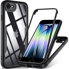 Coque Anti-Chocs Et Anti-Rayures Pour Iphone Se (3e Gen 2022)/Se 2020/Iphone 8/7 - Protection Intégrale Tpu, Dos Transparent, Protège-Écran Intégré, Compatible Recharge Sans Fil