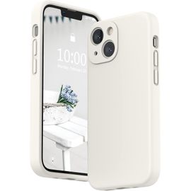 Coque Silicone Liquide Compatible avec iPhone 13 Mini 5,4 Pouces, Protection Individuelle pour Chaque Objectif ?paissie Silicone Premium Etui pour iPhone 13 Mini 5,4 Pouces (Blanc)